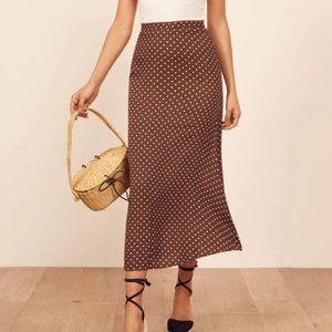 Reformation Bea Skirt in Truffle - size 10
